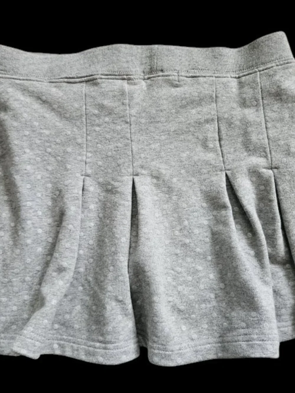 NWT Gray Pleated GAP Stretch Skort Sparkly Polka Dots Girls M Size 8